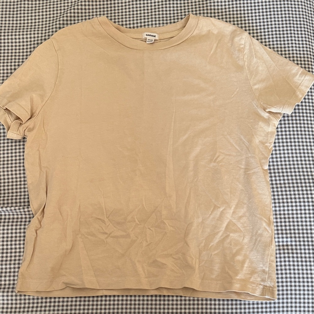 Casual GARAGE Beige T-Shirt SIZE XS